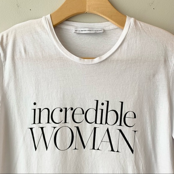 Ninety Percent x Net-A-Porter Incredible Women White T-Shirt Large - Picture 4 of 7